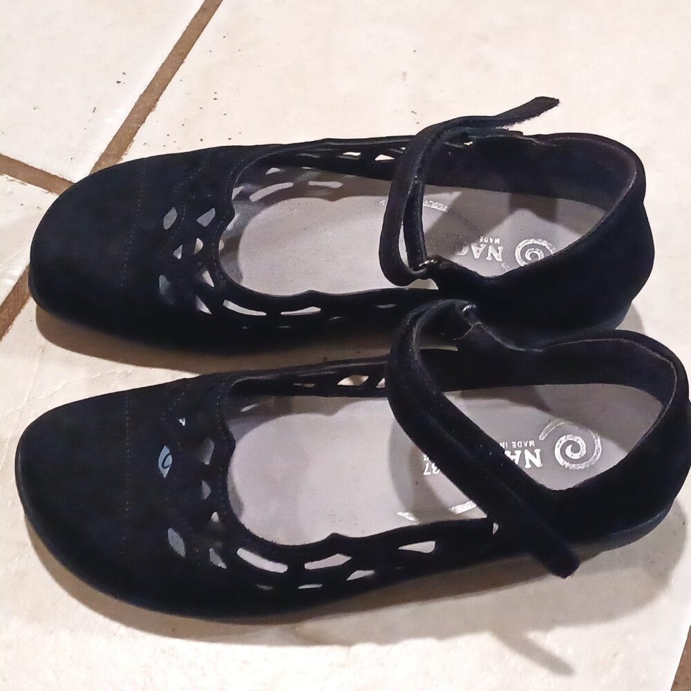 Naot Black Mary Jane Shoes 7 Agathis - Picture 3 of 10